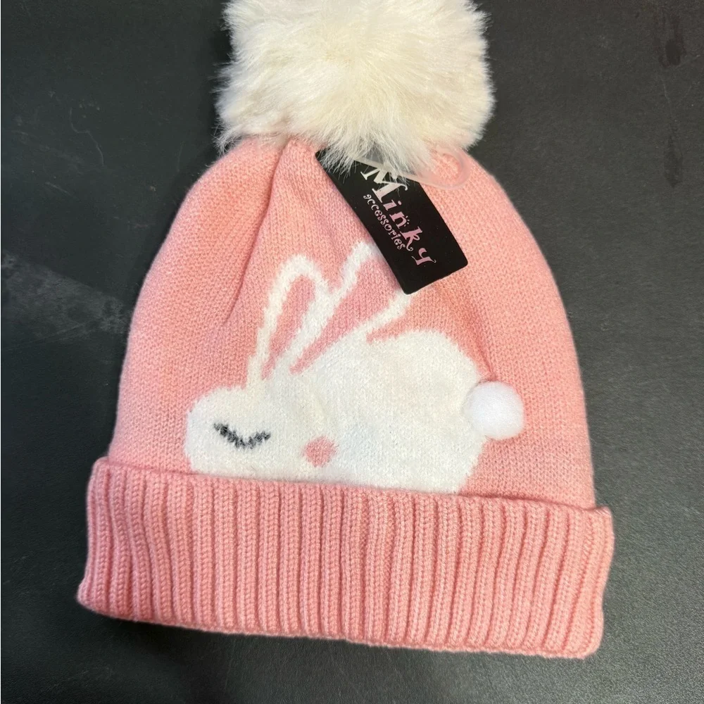 Girl's Hat for Ages 0 to 2 Years Color Pink New with Tags